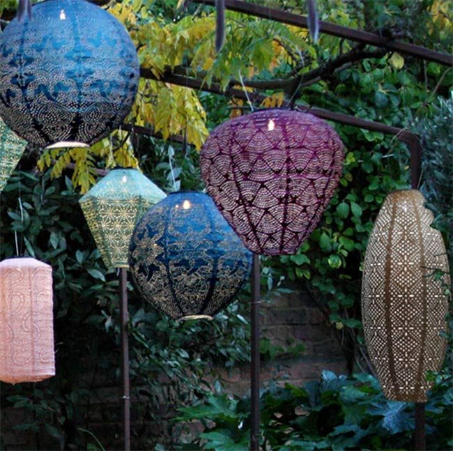 2/4X Waterproof LED Solar Powered Hanging Lantern Lights Garden Table Lamp UK 