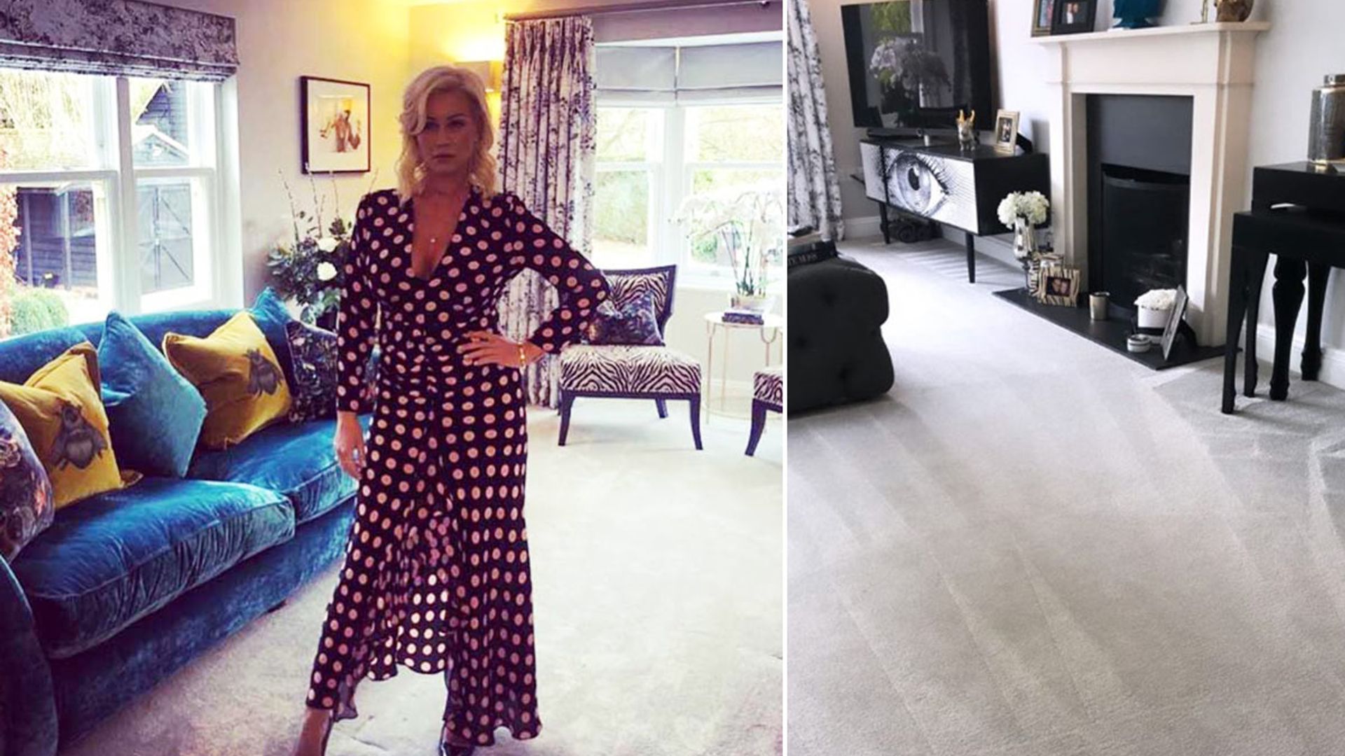 Denise Van Outen's living room transformation leaves fans speechless