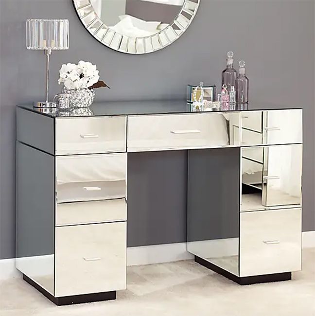 12 Genius Dressing Tables That Double, Mirrored Dressing Table With Storage
