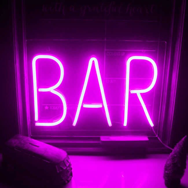 best neon signs pink bar