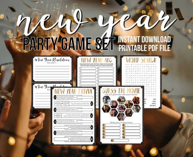 nye decorations party games downloadable etsy