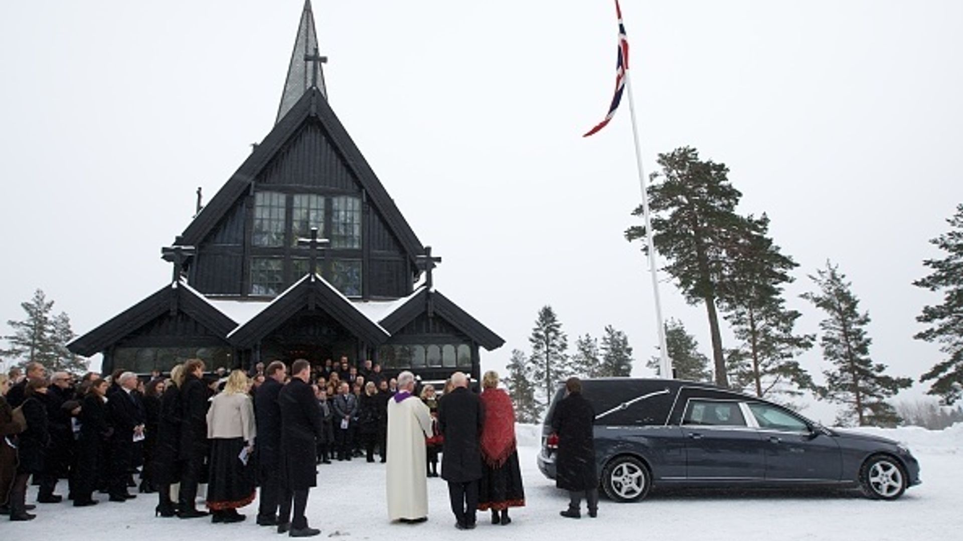 Norwegian royal family attends funeral of Princess Astrid's husband
