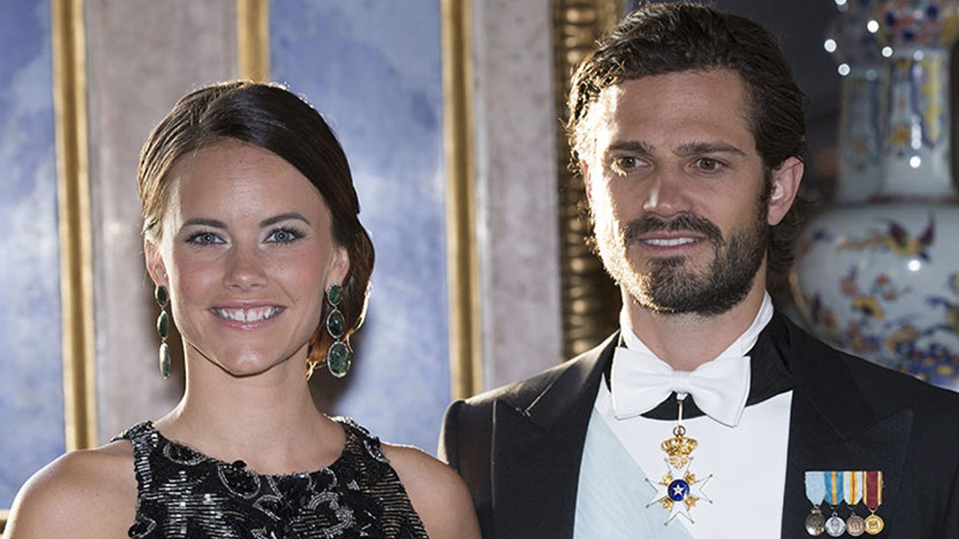 Sofia Hellqvist joins Sweden's King and Queen at Palace gala