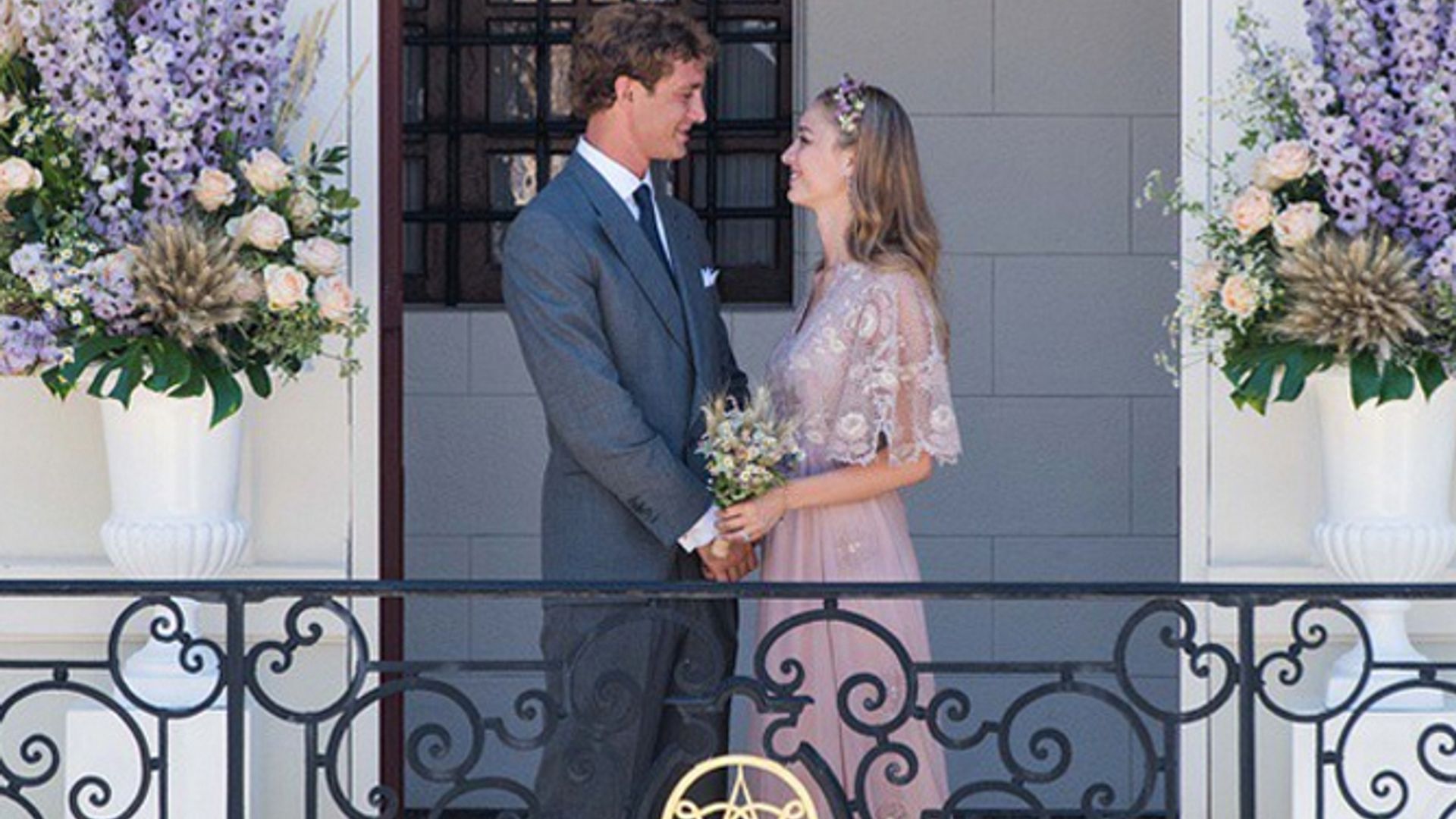 Beatrice Borromeo wears pale pink Valentino gown to marry Pierre Casiraghi