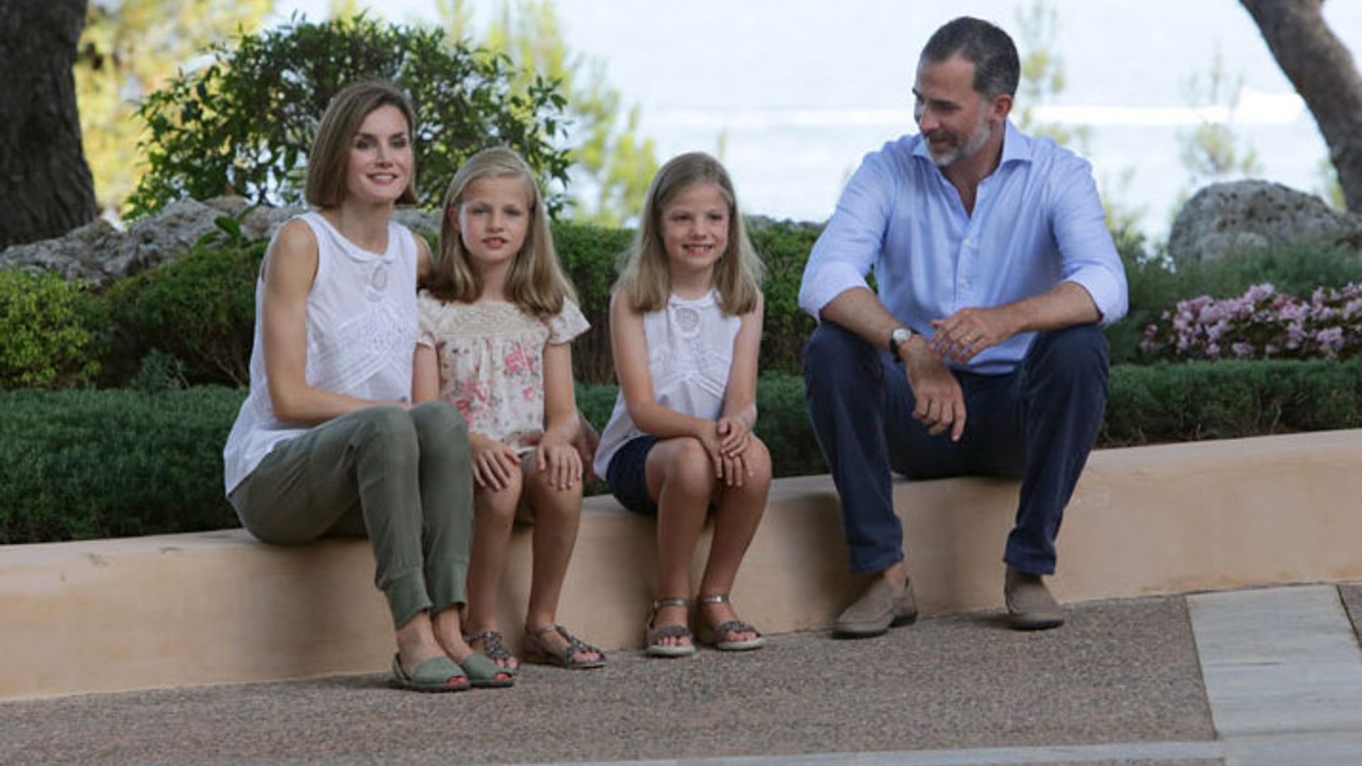 Queen Letizia of Spain dresses like mini-me daughter Sofia in Mallorca