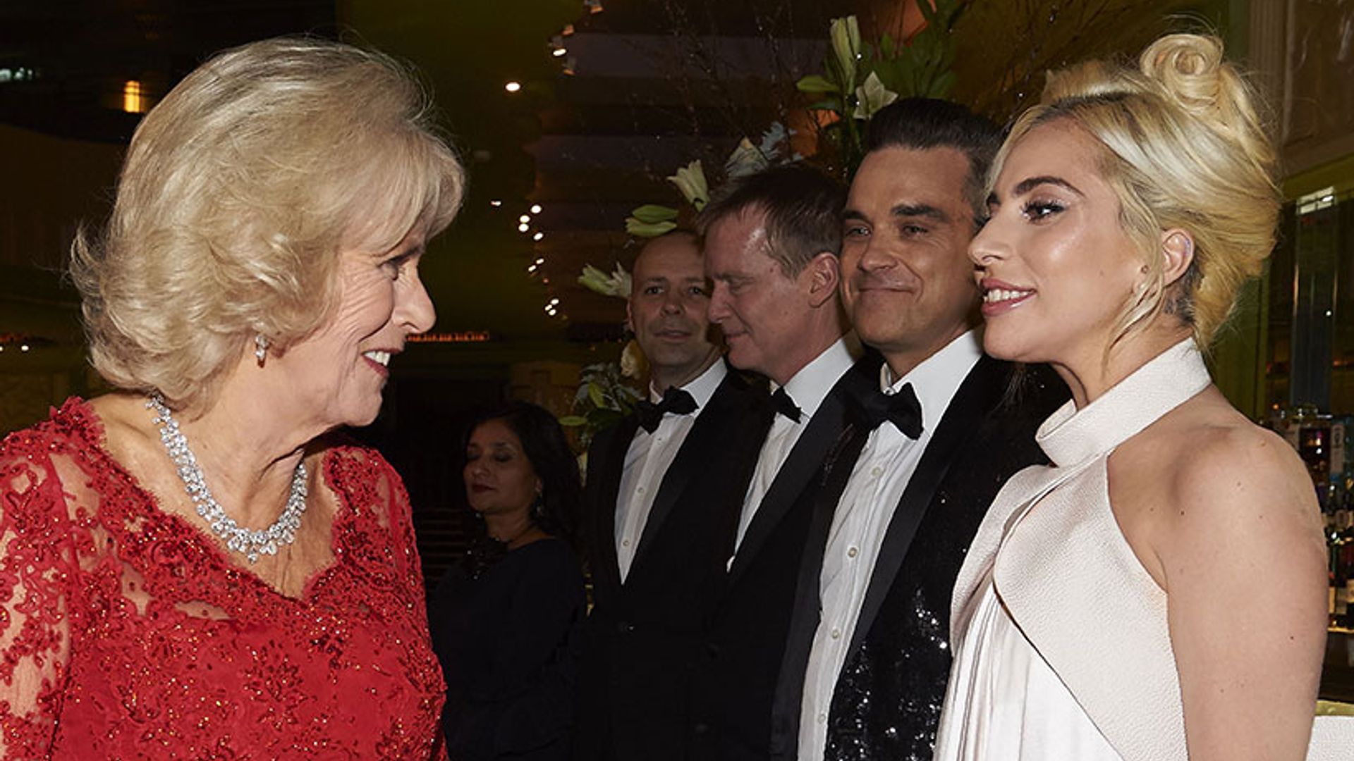 See what the Duchess of Cornwall told Lady Gaga they had in common!