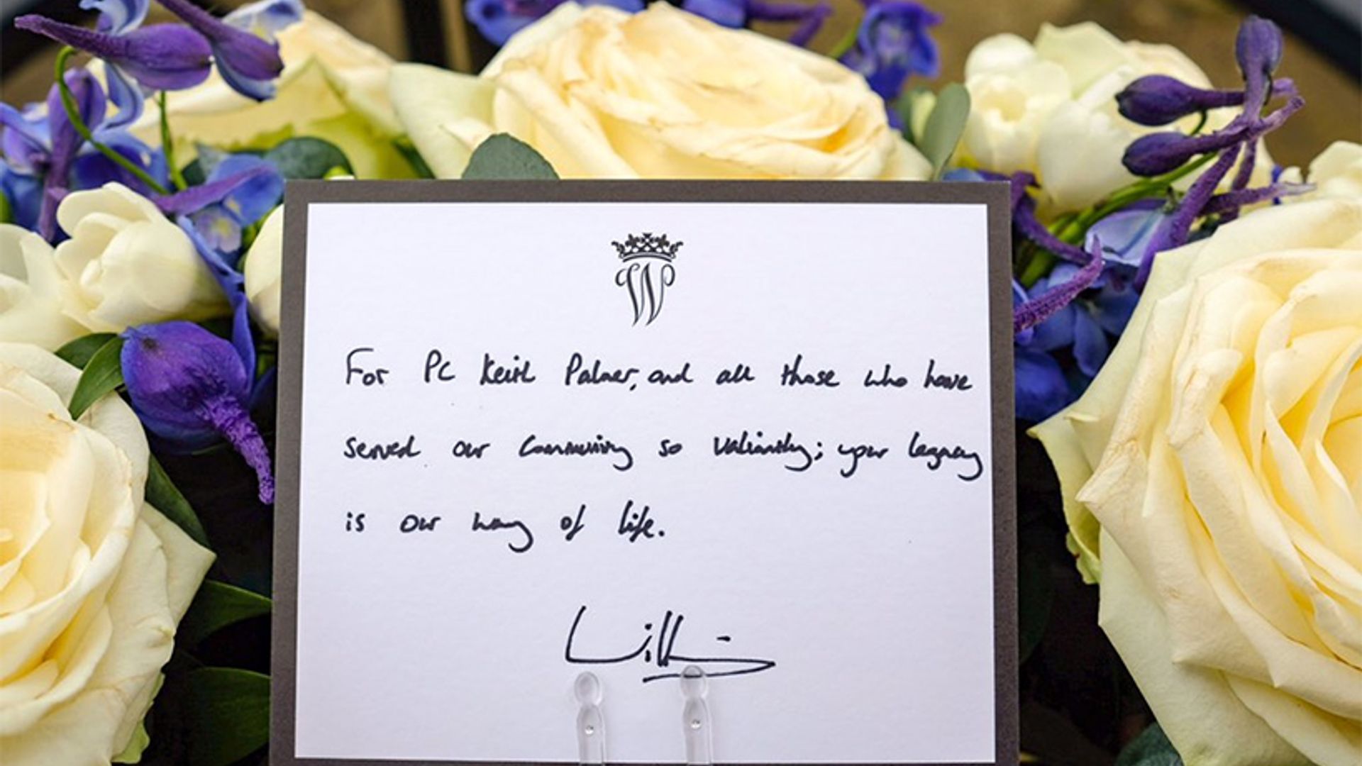 Prince William pays tribute to PC Keith Palmer
