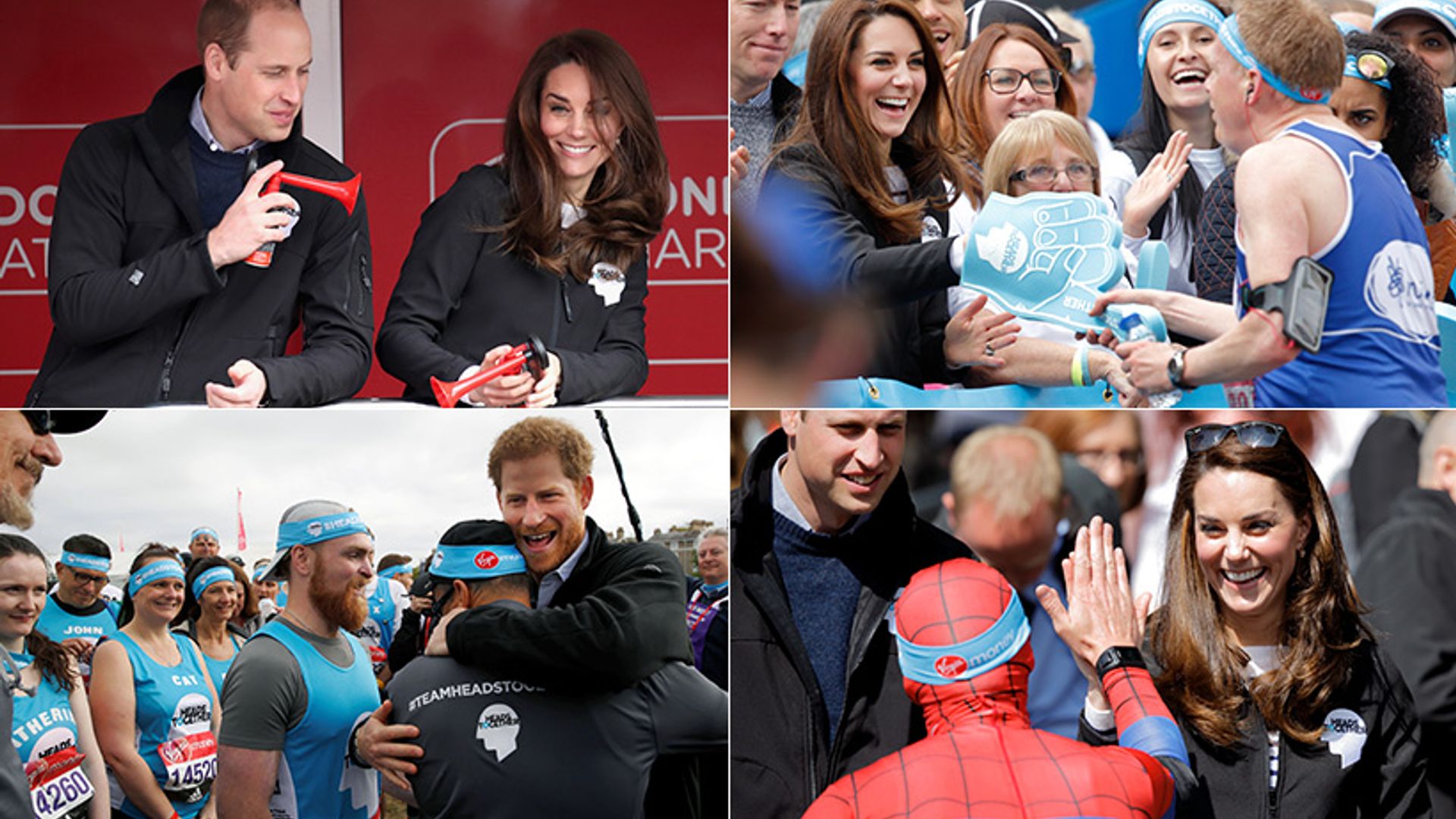 Prince William, Kate and Prince Harry's best photos from the London Marathon