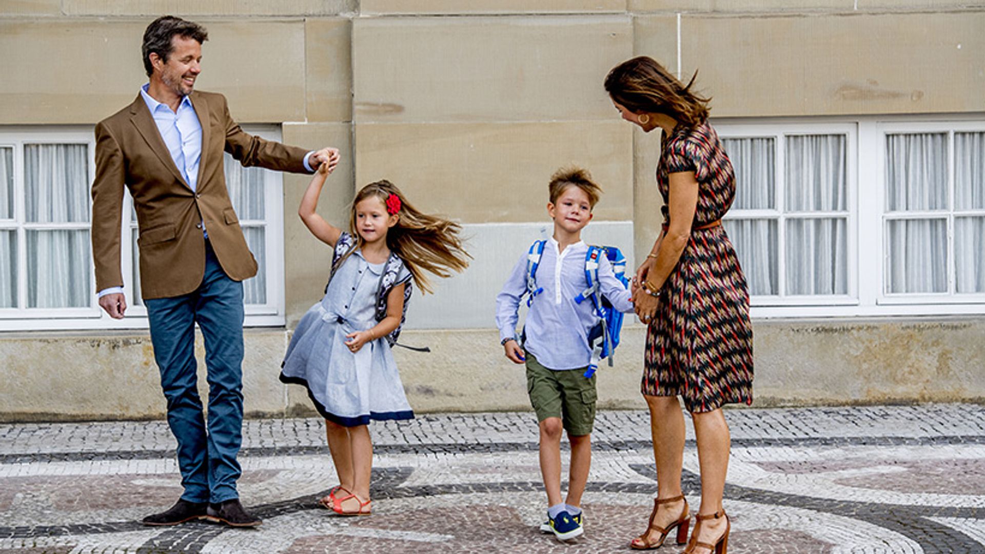 Princess Mary of Denmark's twins steal the show on first day of school