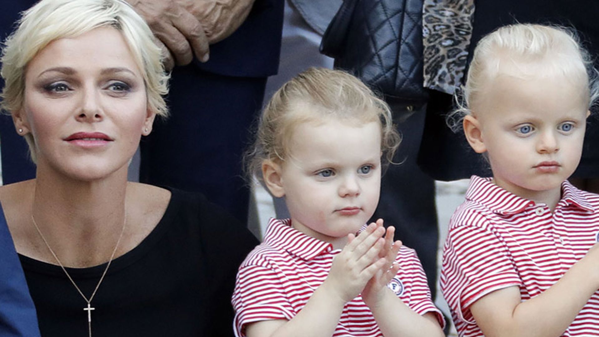 Princess Charlene shares photos of her twins getting their first haircuts