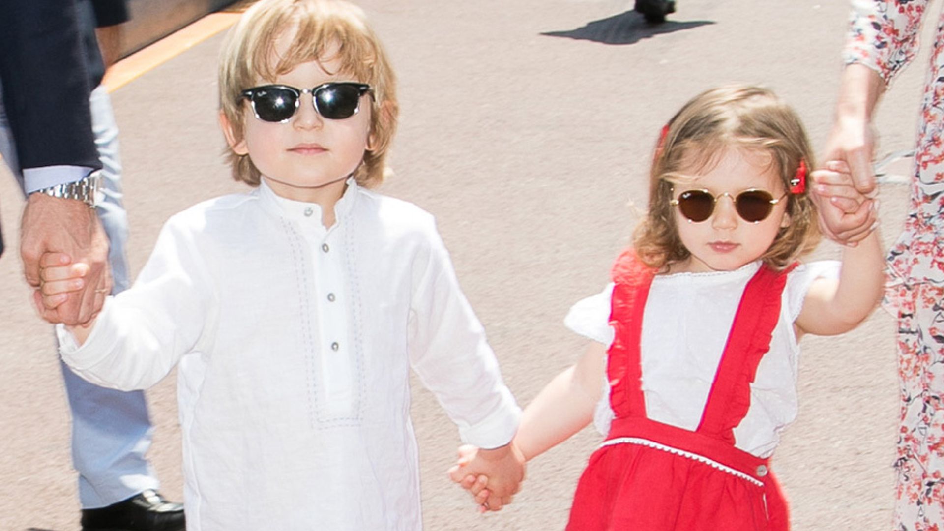 Princess Caroline's grandchildren star in newly released photos for Baby Dior