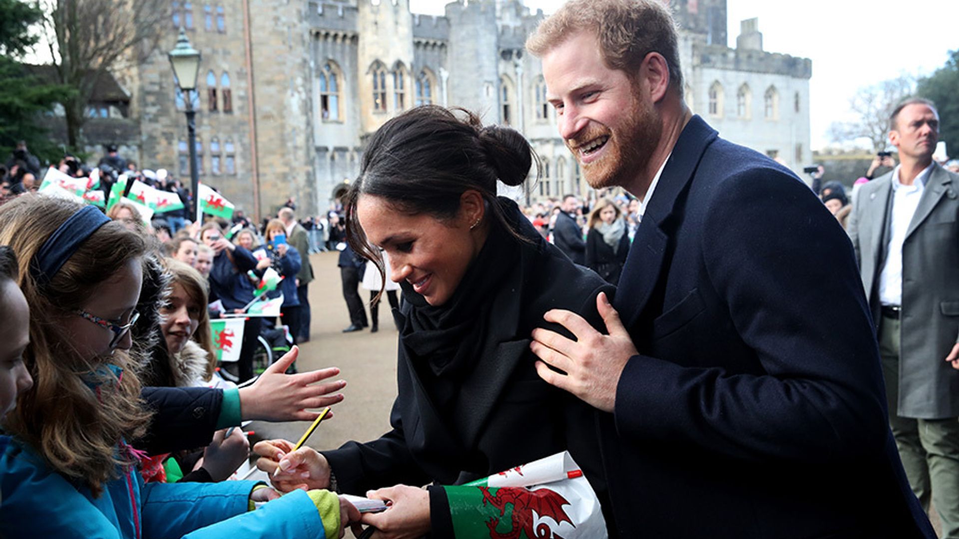 Prince Harry and Meghan Markle continue their UK tour in Wales