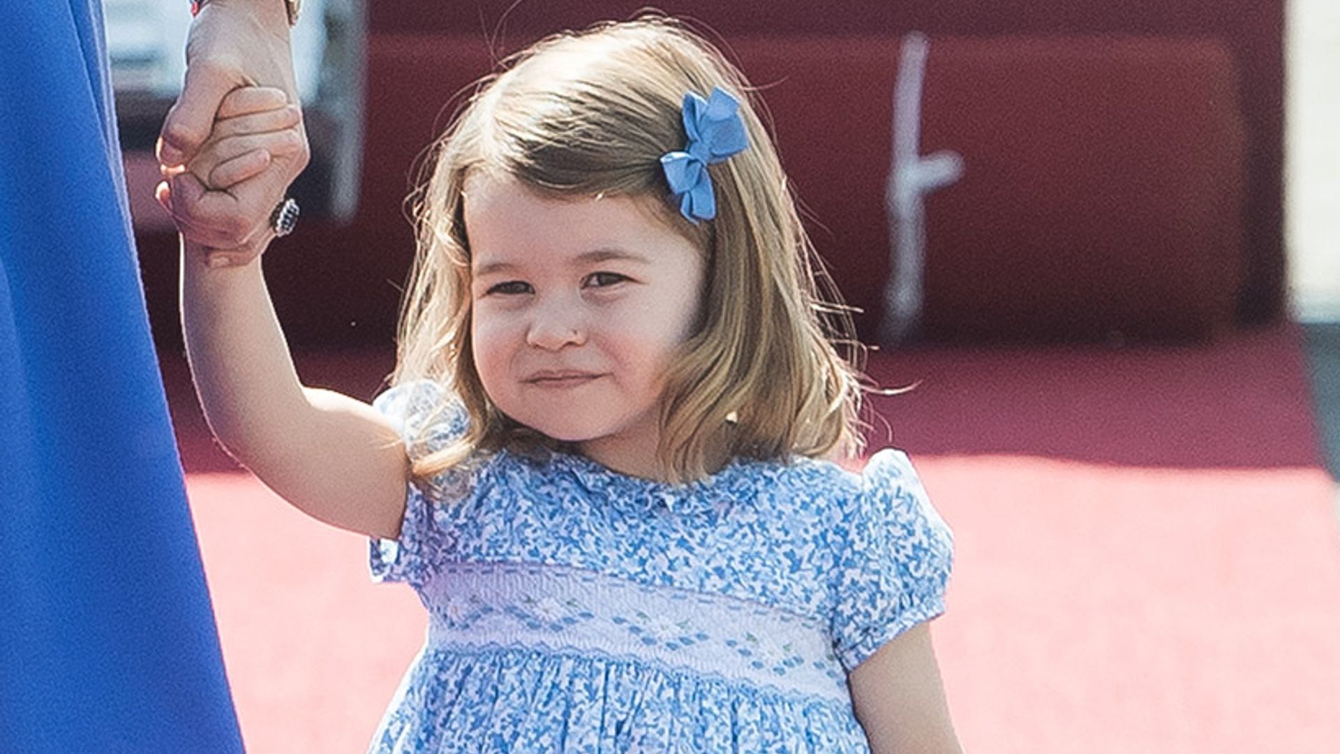 Princess Charlotte in blue dress