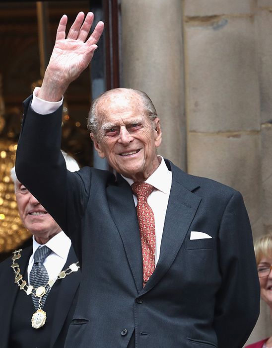 the queen husband prince philip waving