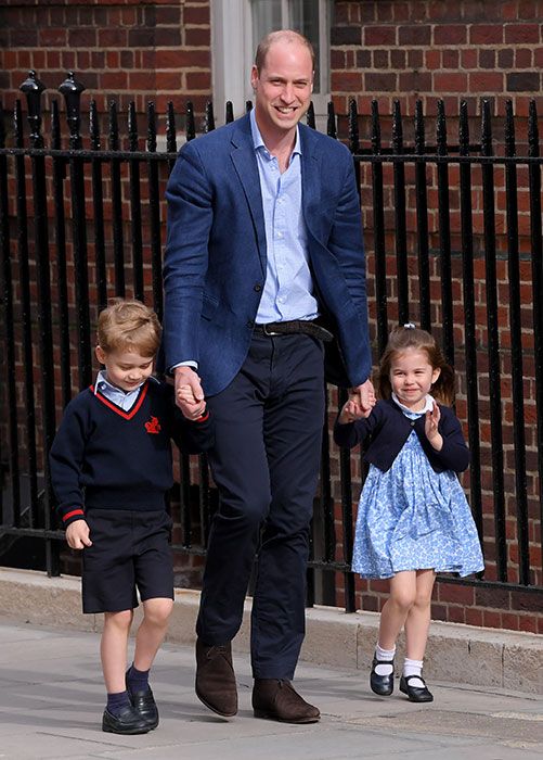 prince-george-and-charlotte-arrive-lindo-wing