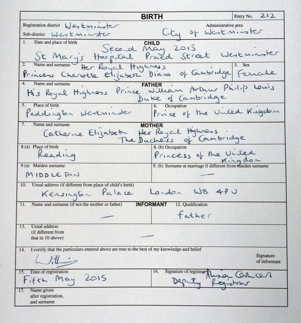 princess-charlotte-birth-certificate