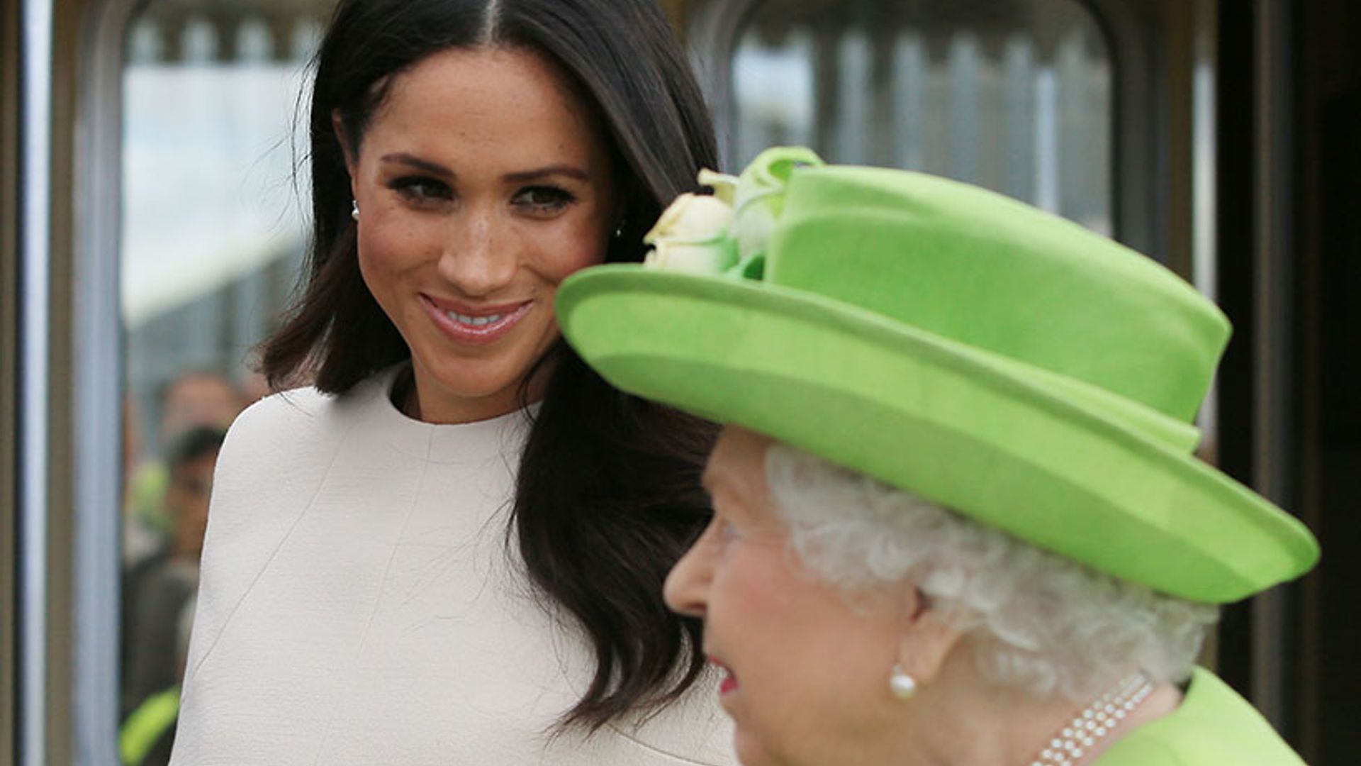 Meghan Markle and the Queen in Cheshire
