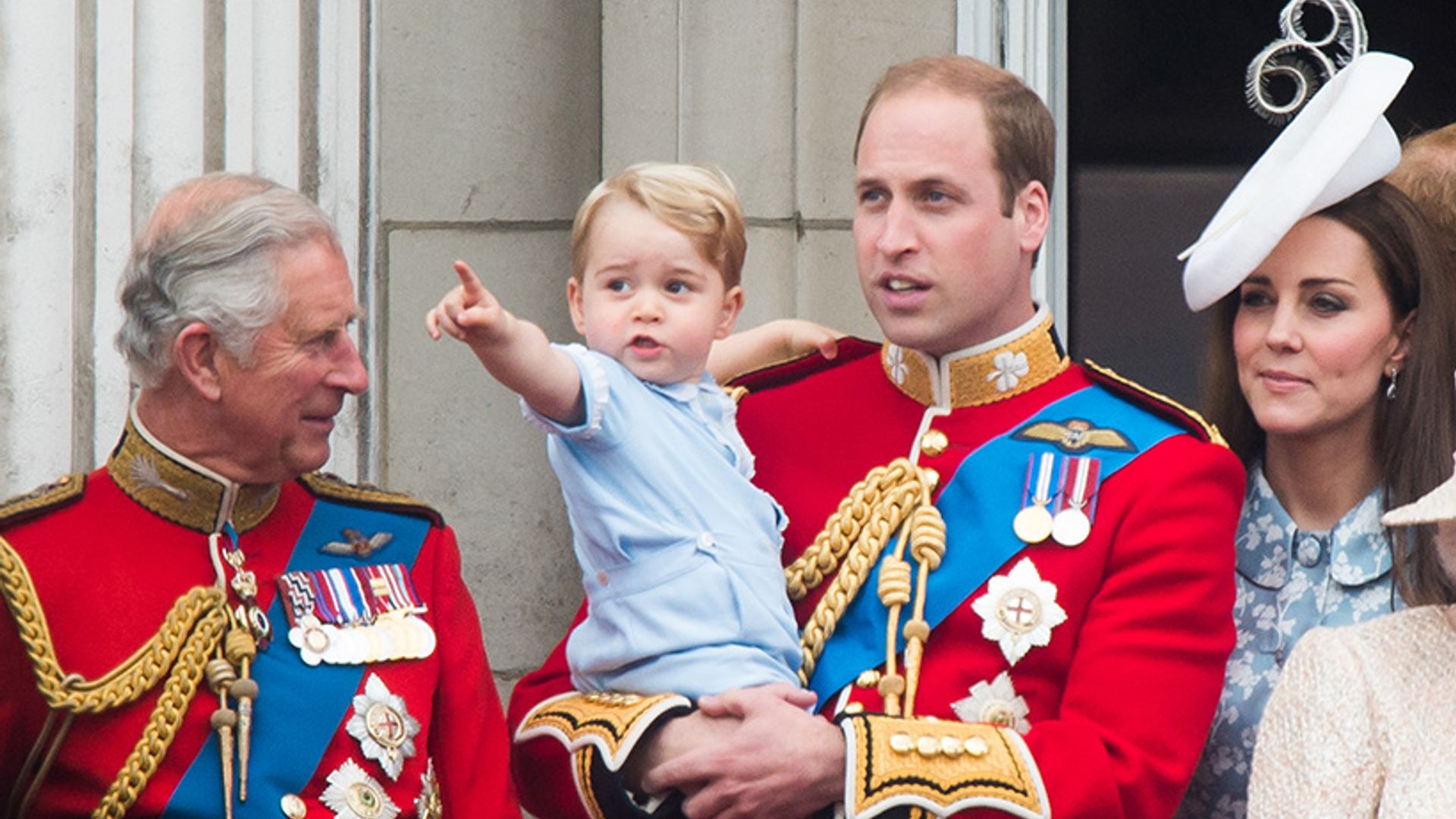 prince charles and prince george at trooping the colour