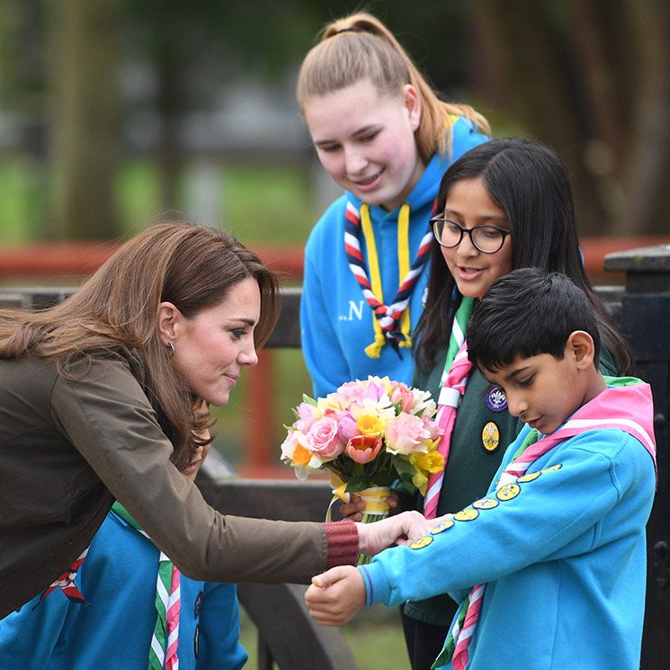 Kate Middleton has the best day out with young Scouts – see photos