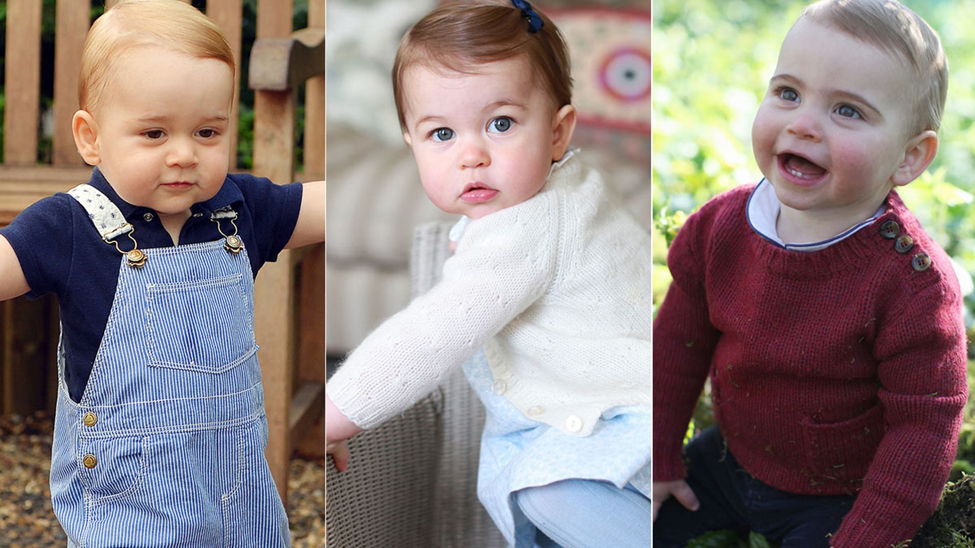 The sweet coincidences in Prince George, Louis and Charlotte&#39;s first birthday pictures | HELLO!