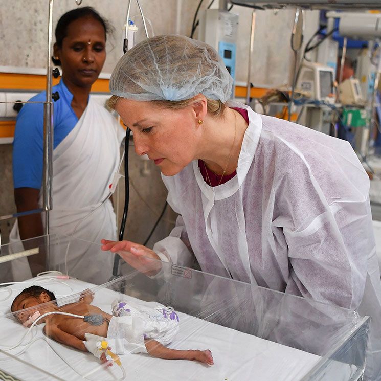 The Countess of Wessex relives emotional experiences at premature baby unit in India