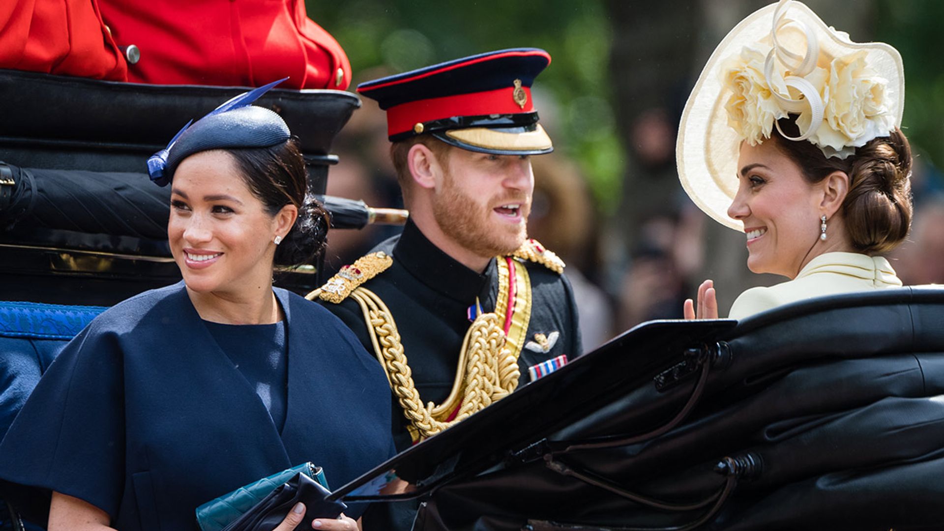meghan markle and kate middleton at trooping the colour