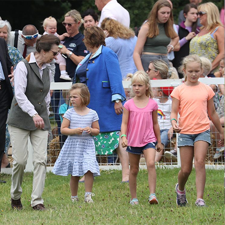 Princess Anne enjoys granny duty as Mia and Lena join Mike and Zara Tindall at horse trials