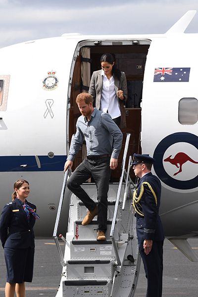 Image result for Prince Harry boarding a plane