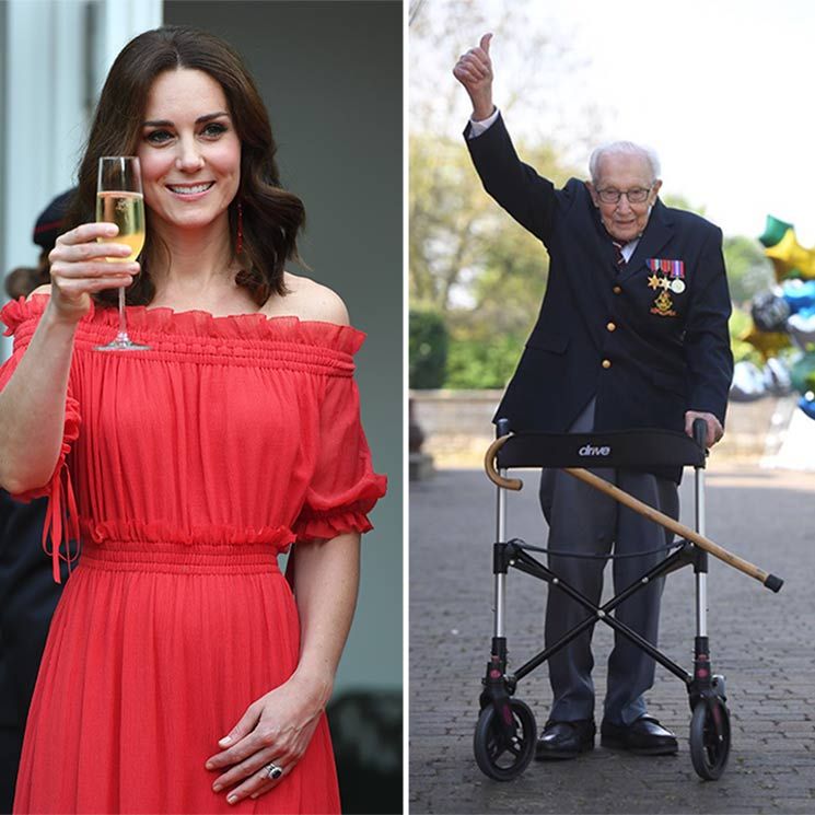 Royals including Kate Middleton and Prince William celebrate Captain Tom Moore's 100th birthday 