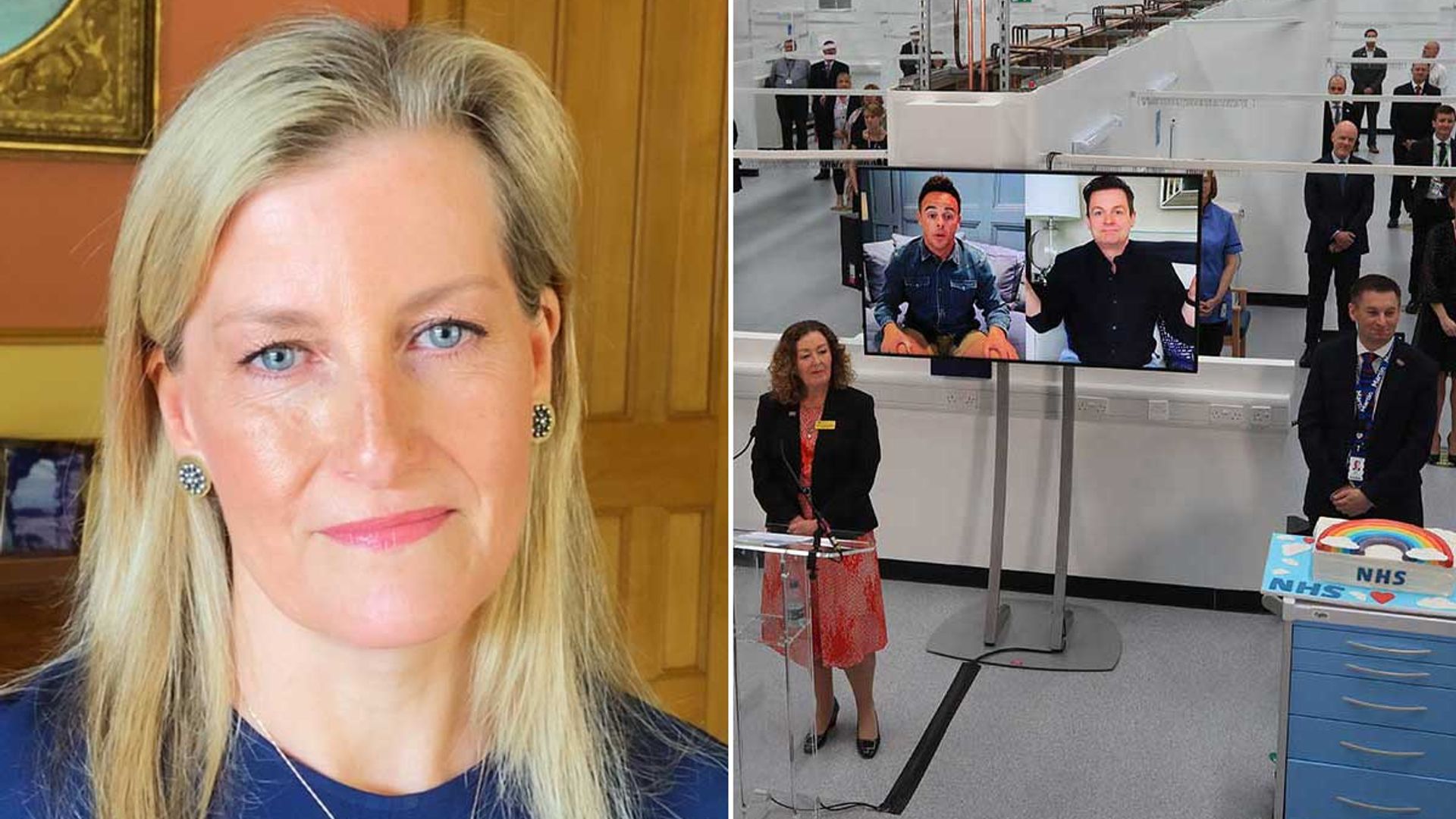 The Countess of Wessex teams up with Ant and Dec to open new NHS hospital 