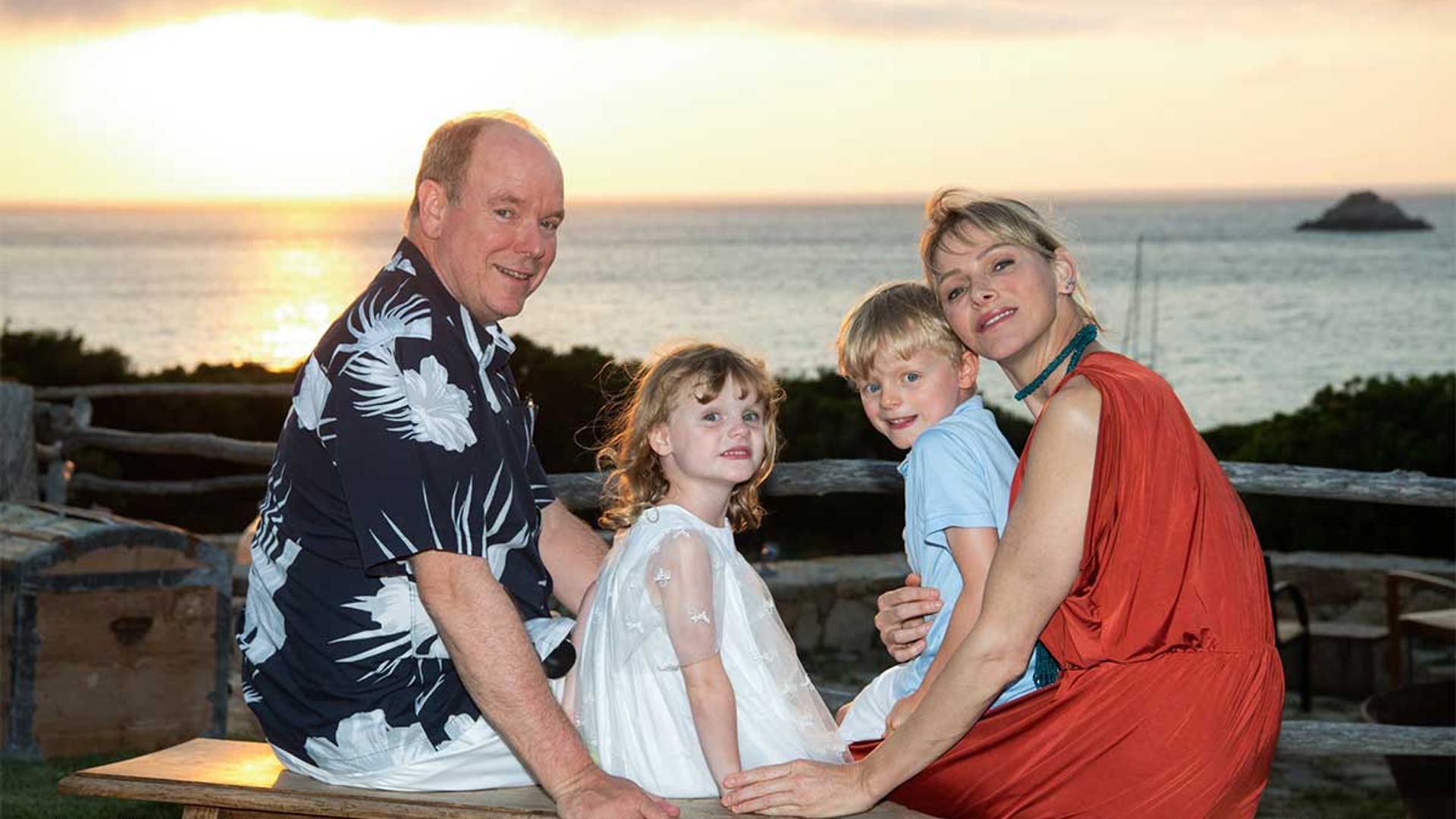 Prince Albert and Princess Charlene share dreamy sunset photo with twins on wedding anniversary