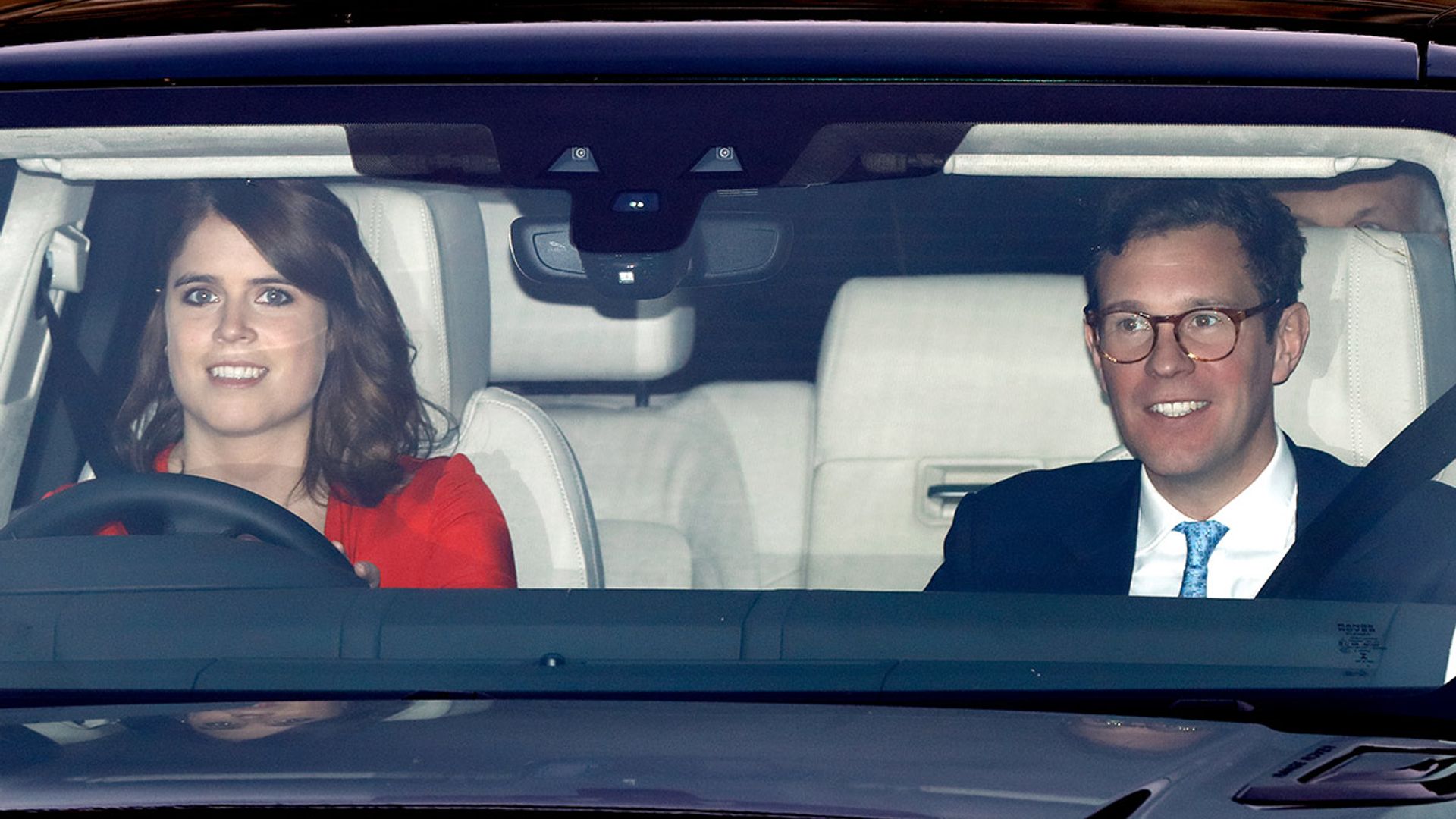 princess-eugenie-and-jack-brooksbank-in-car