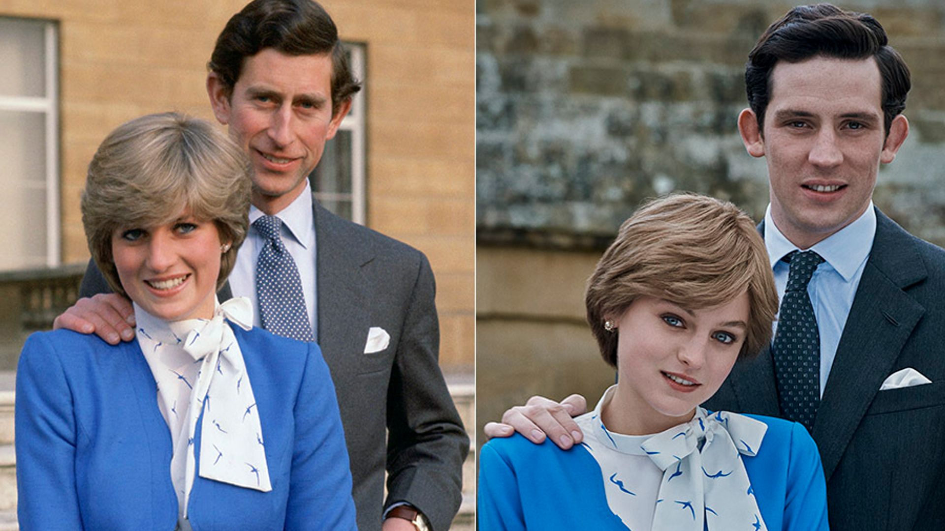 How Emma Corrin's style in 'The Crown' compares with Princess Diana's real looks