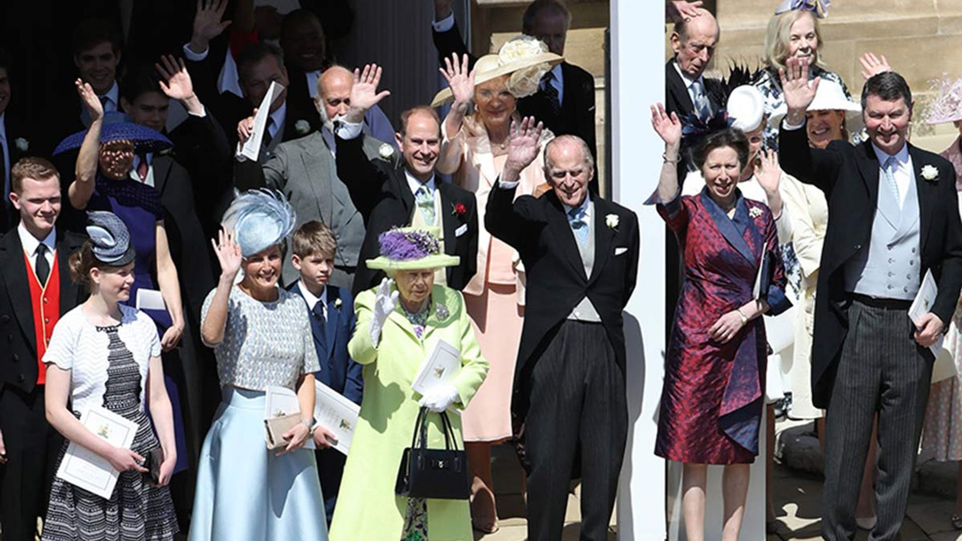 royal family at prince harry and meghan markle wedding