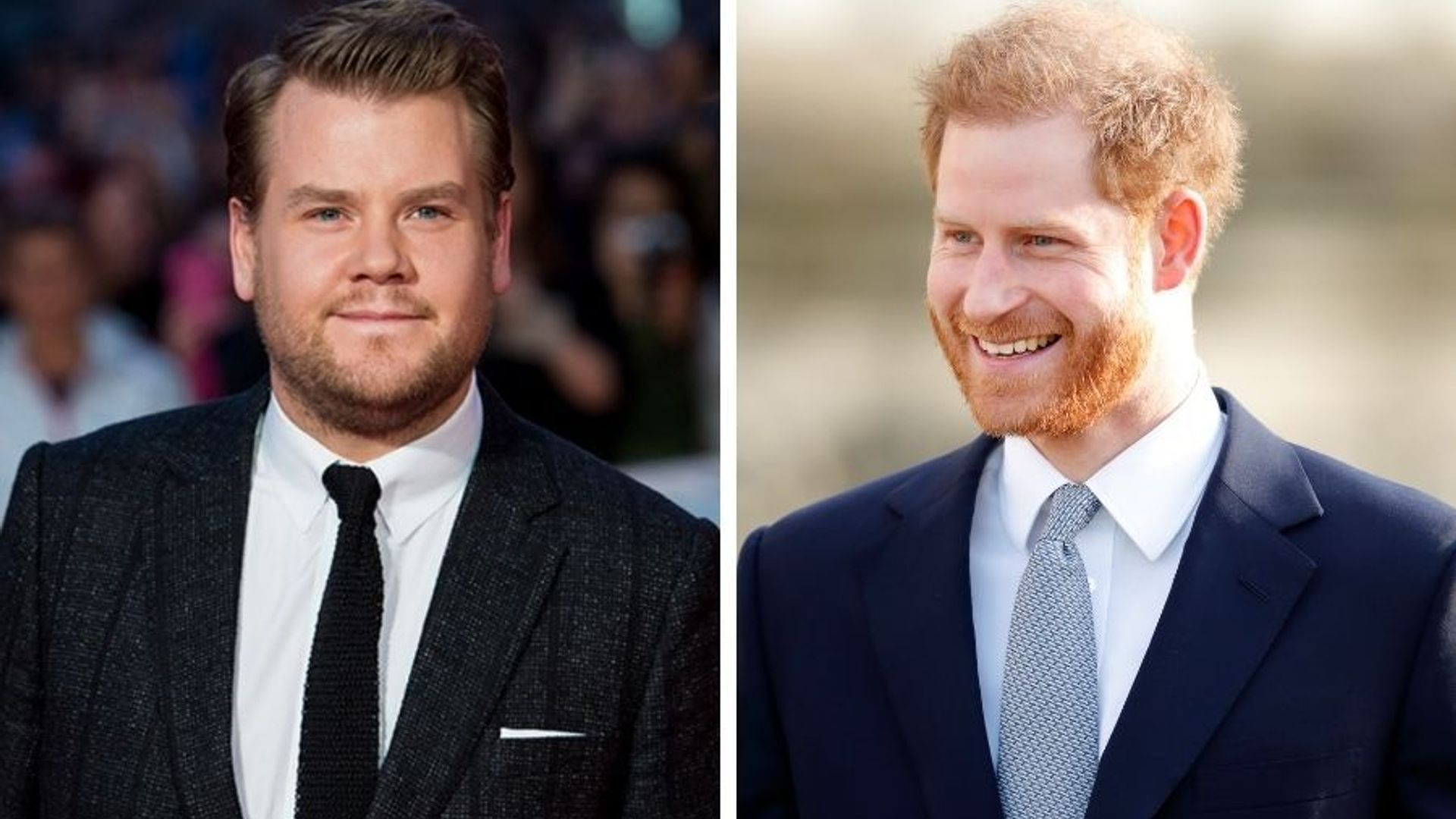 Prince Harry and James Corden spotted filming together on a double-decker bus in Los Angeles