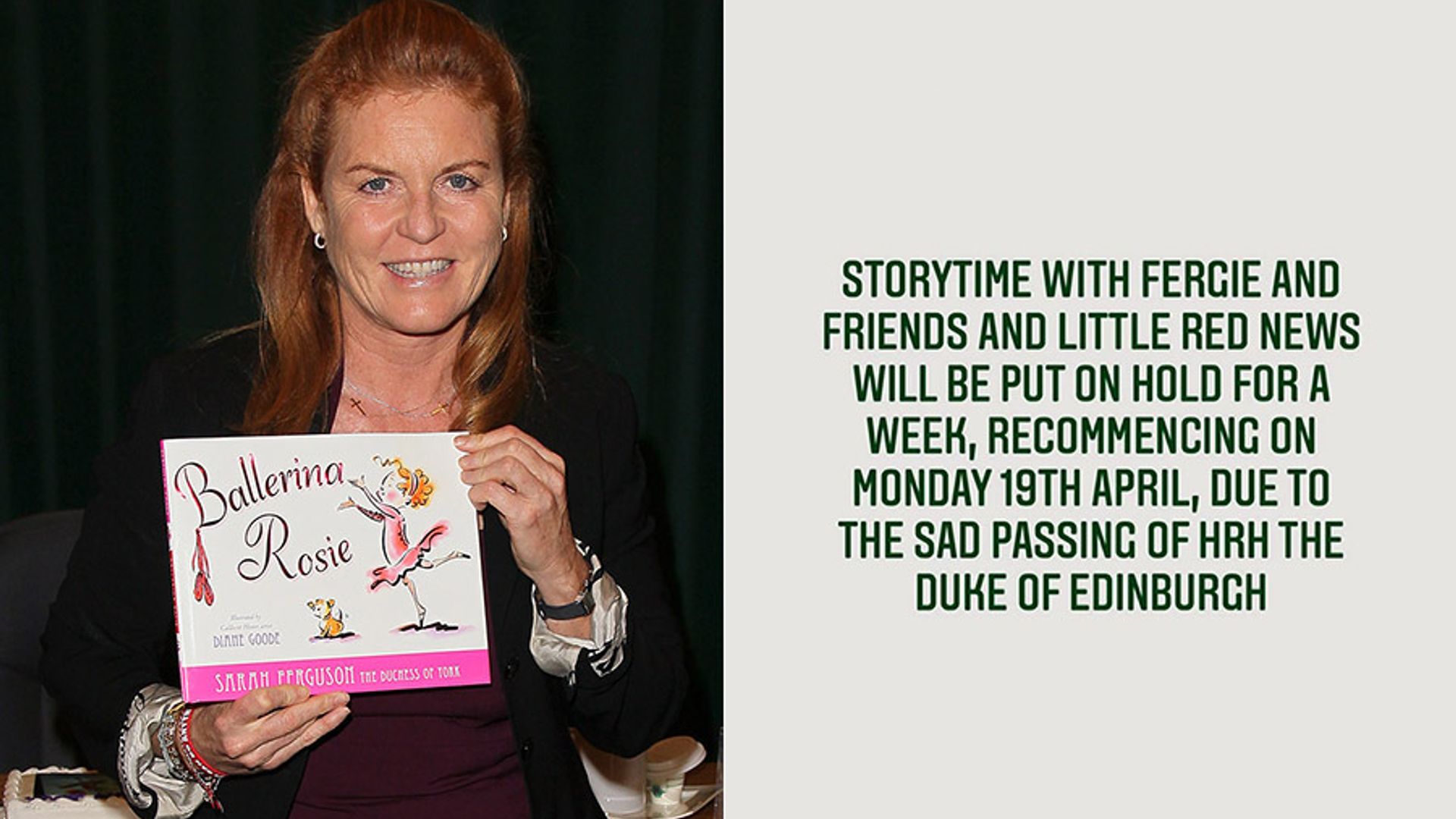 Sarah Ferguson pauses her 'Storytime' series and cancels book store appearance after Prince Philip's death