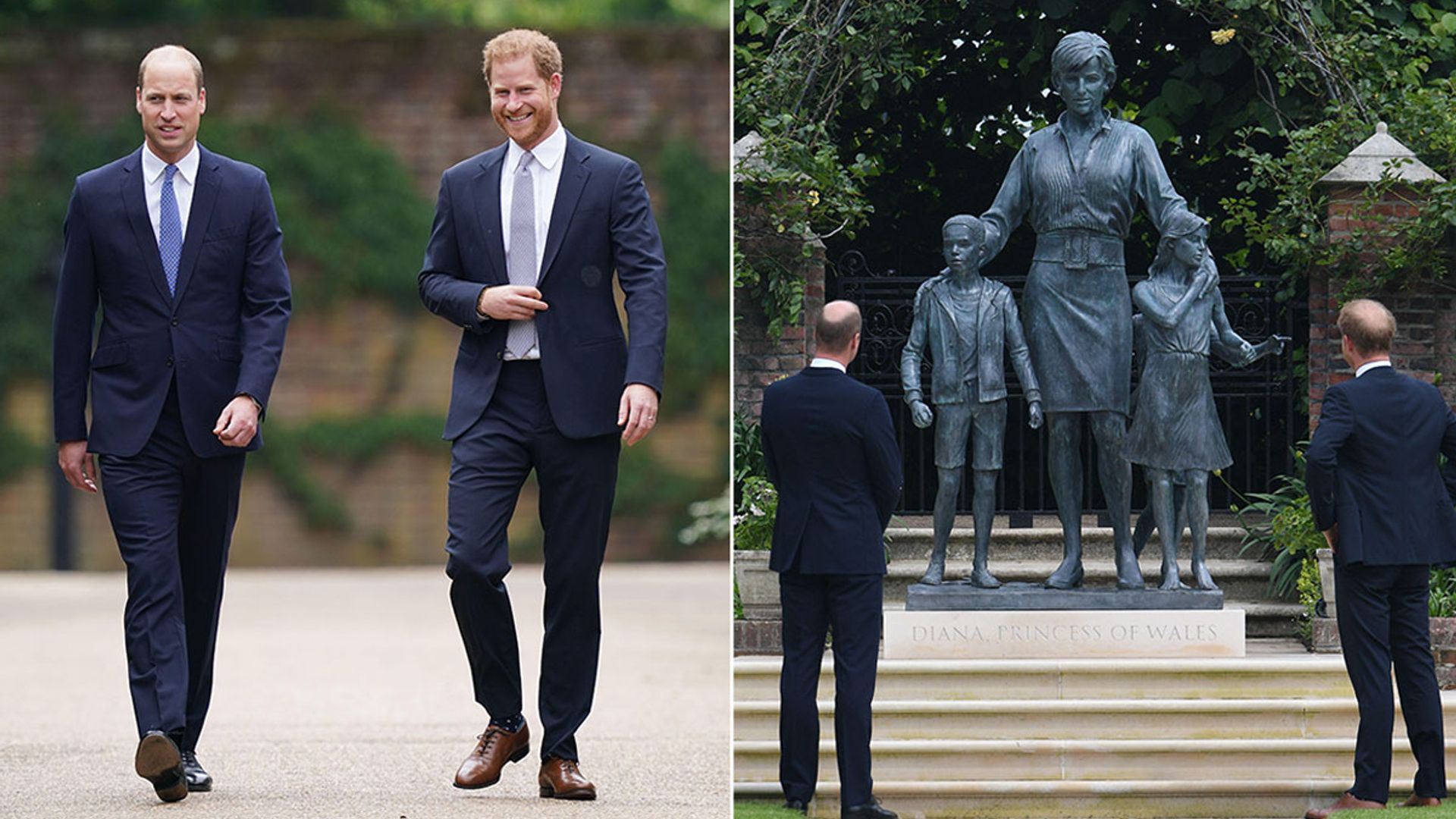 Princess Diana's statue unveiling: Harry and William reunite and family tributes - live updates