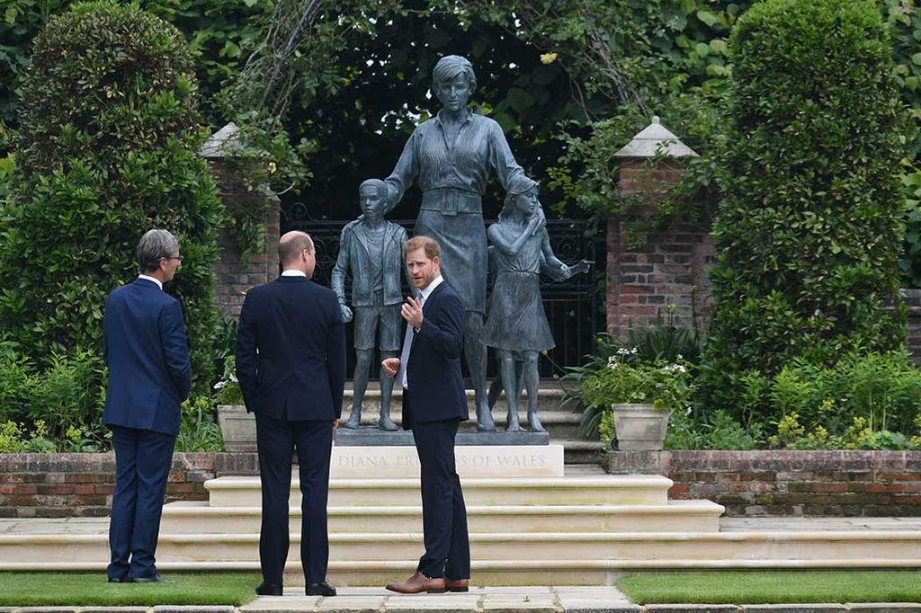 Princess Diana's statue unveiling: Harry and William reunite and family tributes - live updates