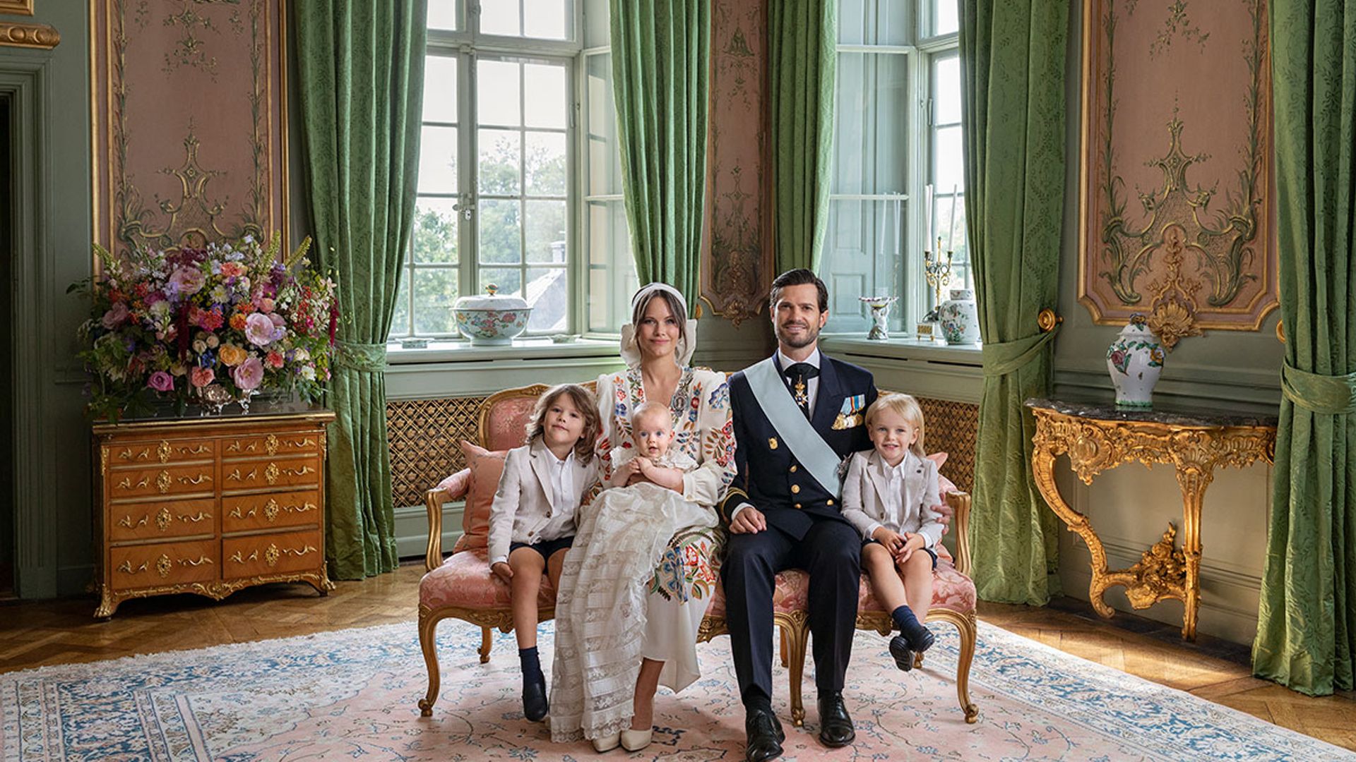Princess Sofia and Prince Carl Philip look picture perfect in Prince Julian's christening photos