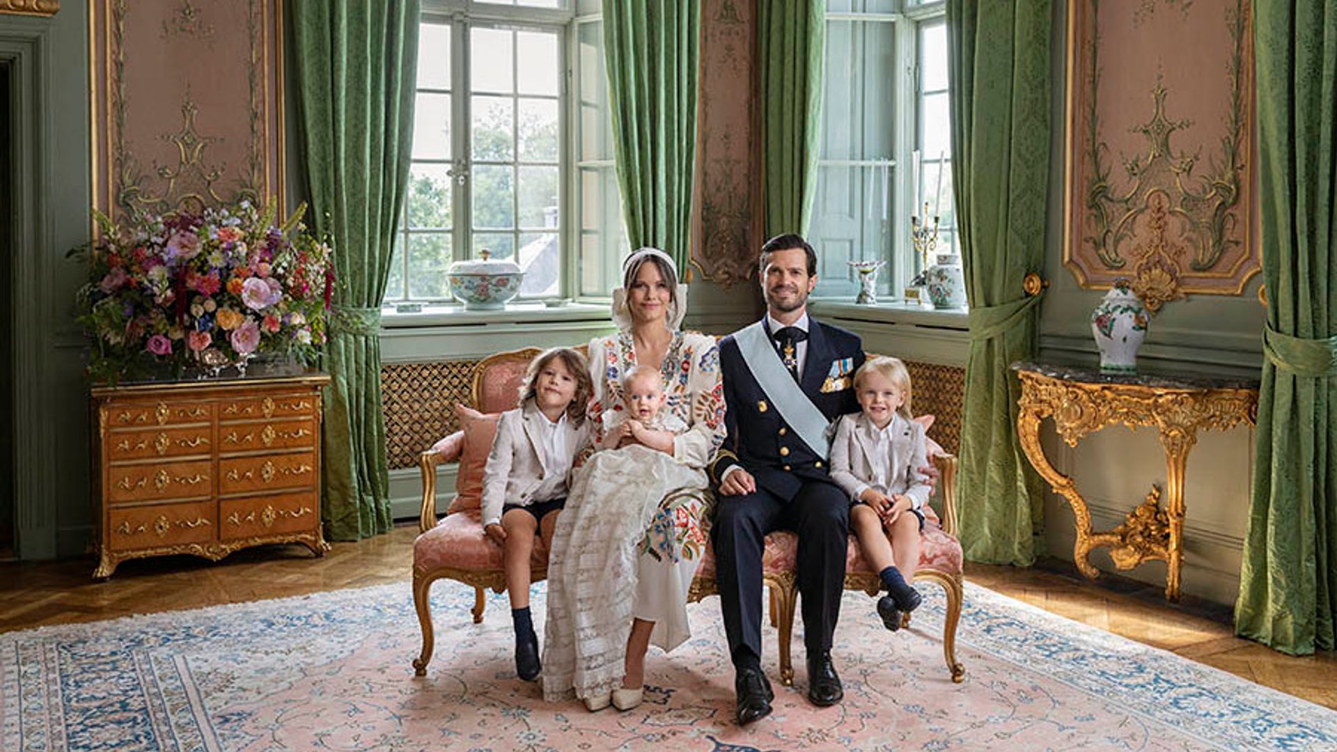 Princess Sofia, Prince Carl Philip and their sons look so happy in Prince Julian's christening photos