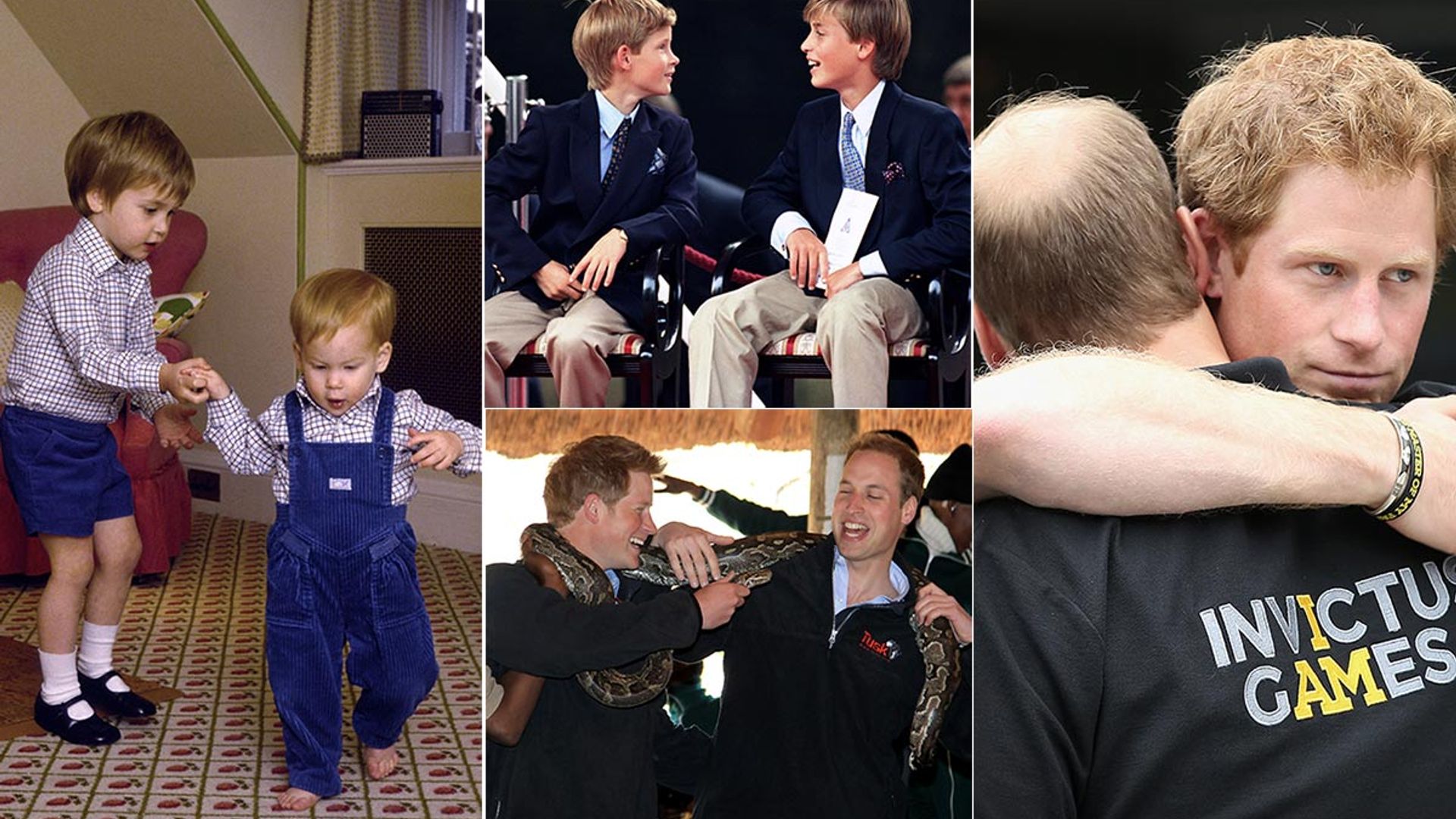 15 of Prince Harry and Prince William's sweet brotherly moments through the years