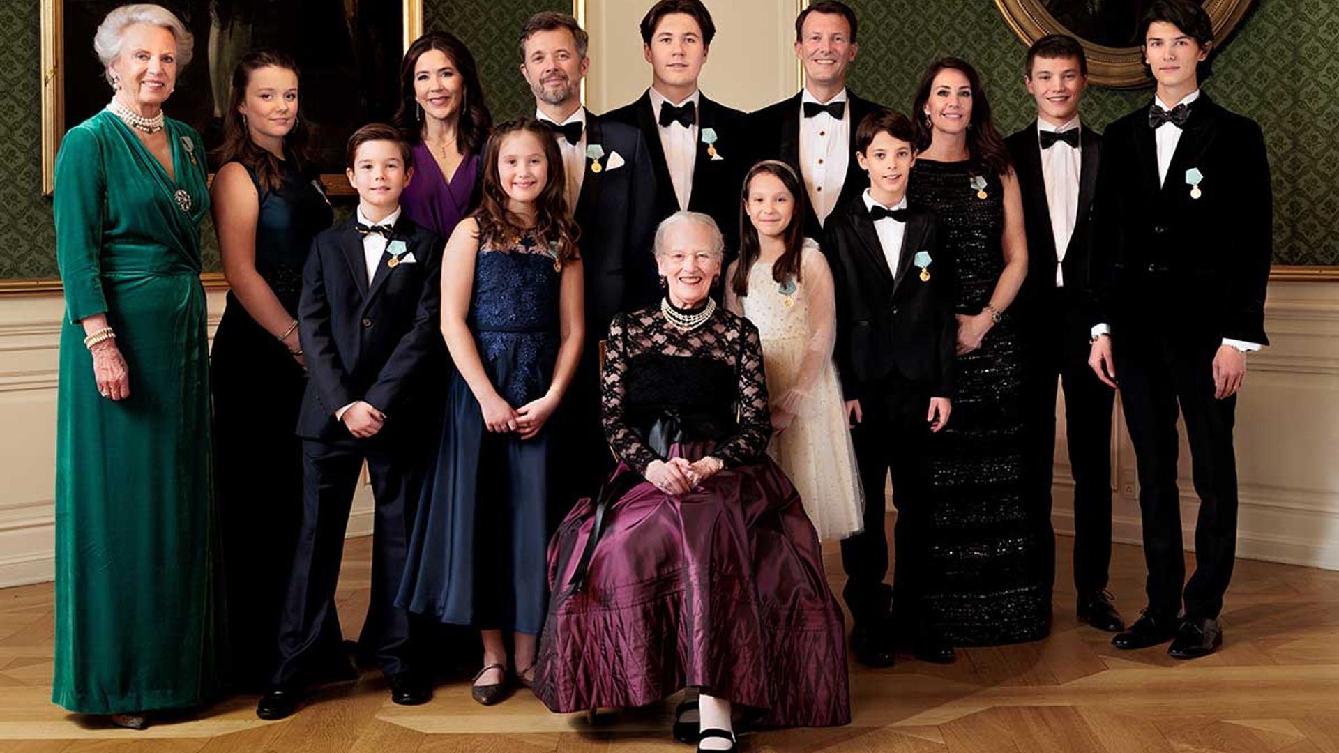 Queen Margrethe reunited with her grandchildren for milestone celebration