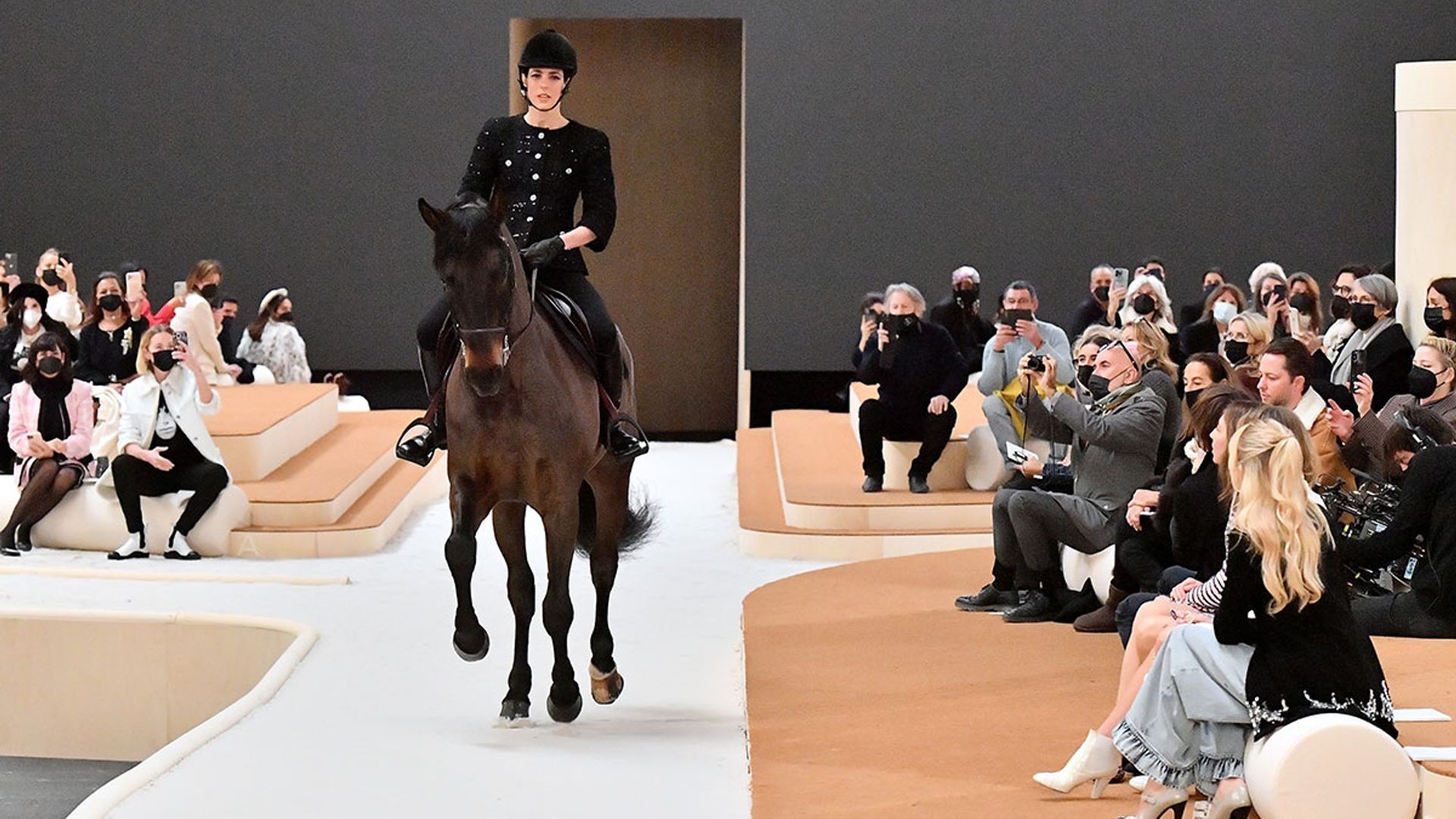 Royal rides a HORSE on Chanel runway as she wows at Paris Fashion Week |  HELLO!