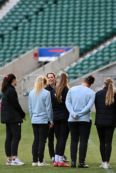 Duchess Kate Shows Her Rugby Skills At Twickenham Stadium