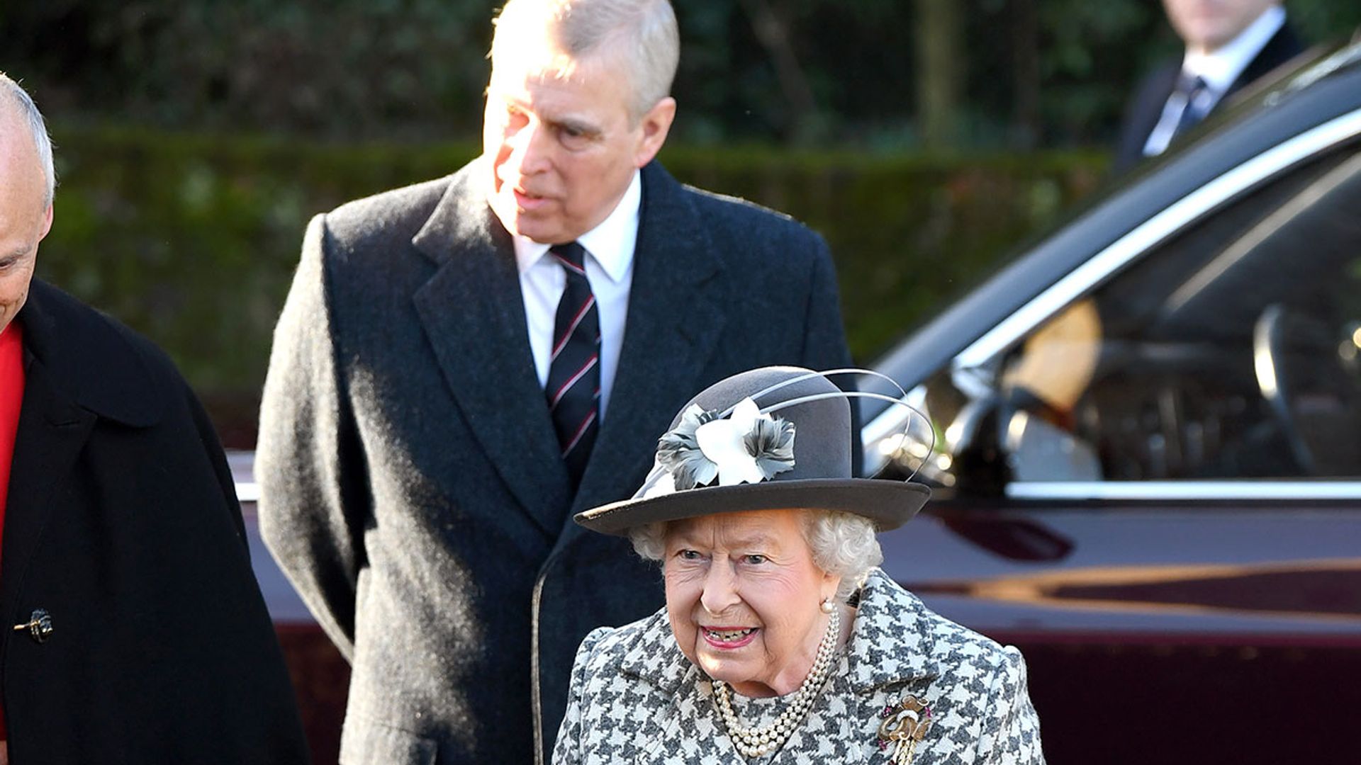 The Queen travels with Prince Andrew to Prince Philip's memorial service