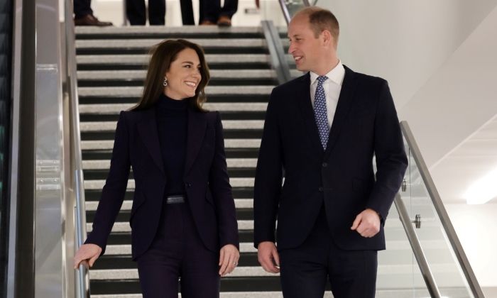 Prince William and Princess Kate pay touching tribute to the late Queen as they arrive in Boston