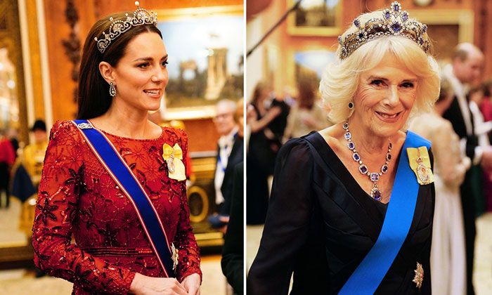 Princess Kate and Queen Consort Camilla wow in tiaras as King Charles hosts first Diplomatic Reception