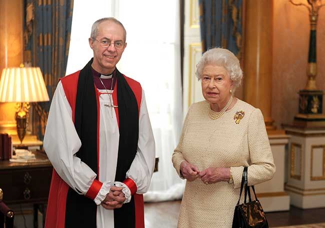 The late Queen Elizabeth with Justin Welby