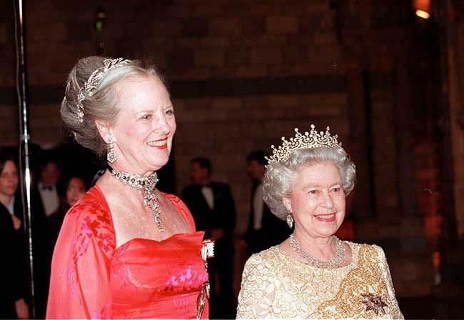 Queen Margrethe with Queen Elizabeth II