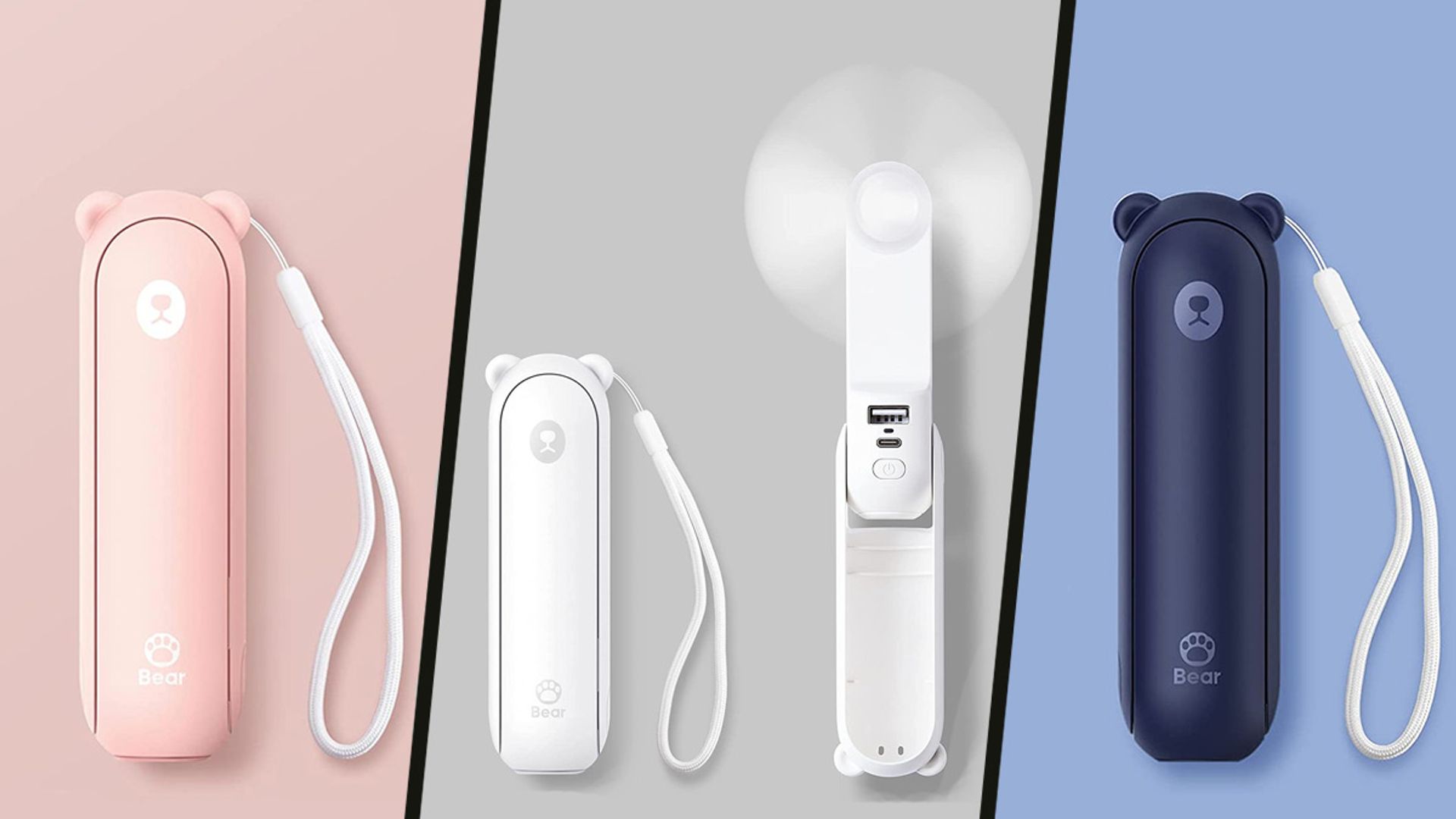 Hello heatwave! This cute 3-in-one handheld fan doubles as a power bank and a torch